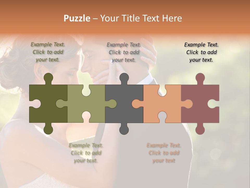 Lovely Bride Close PowerPoint Template