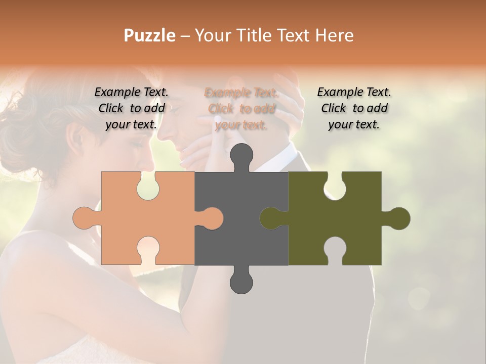 Lovely Bride Close PowerPoint Template