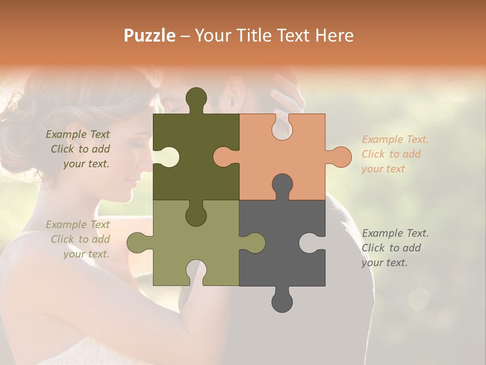 Lovely Bride Close PowerPoint Template