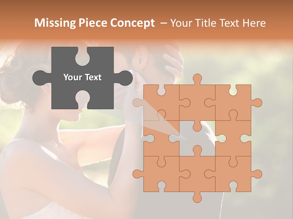 Lovely Bride Close PowerPoint Template