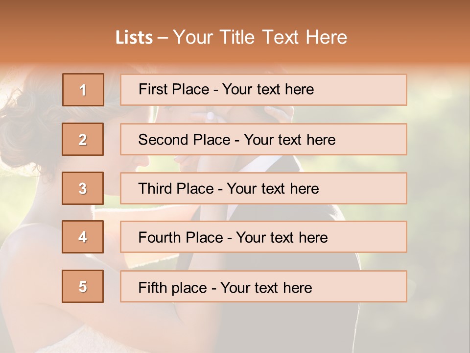 Lovely Bride Close PowerPoint Template