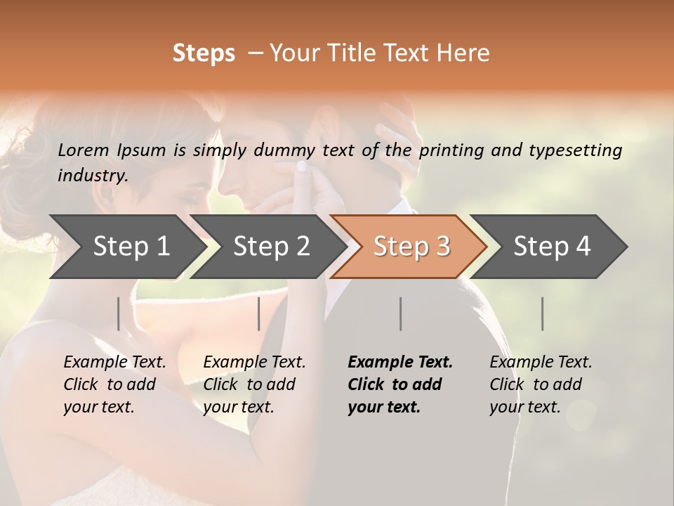 Lovely Bride Close PowerPoint Template