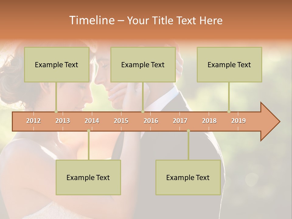 Lovely Bride Close PowerPoint Template