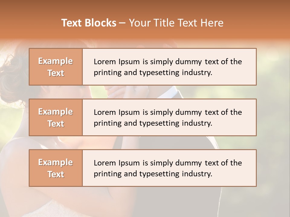 Lovely Bride Close PowerPoint Template