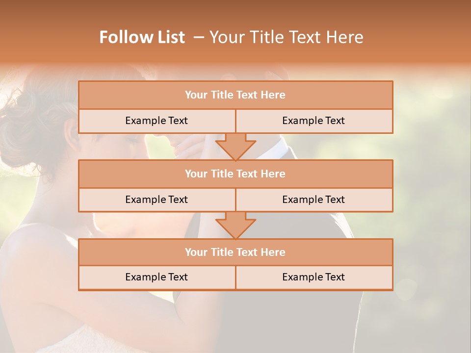 Lovely Bride Close PowerPoint Template