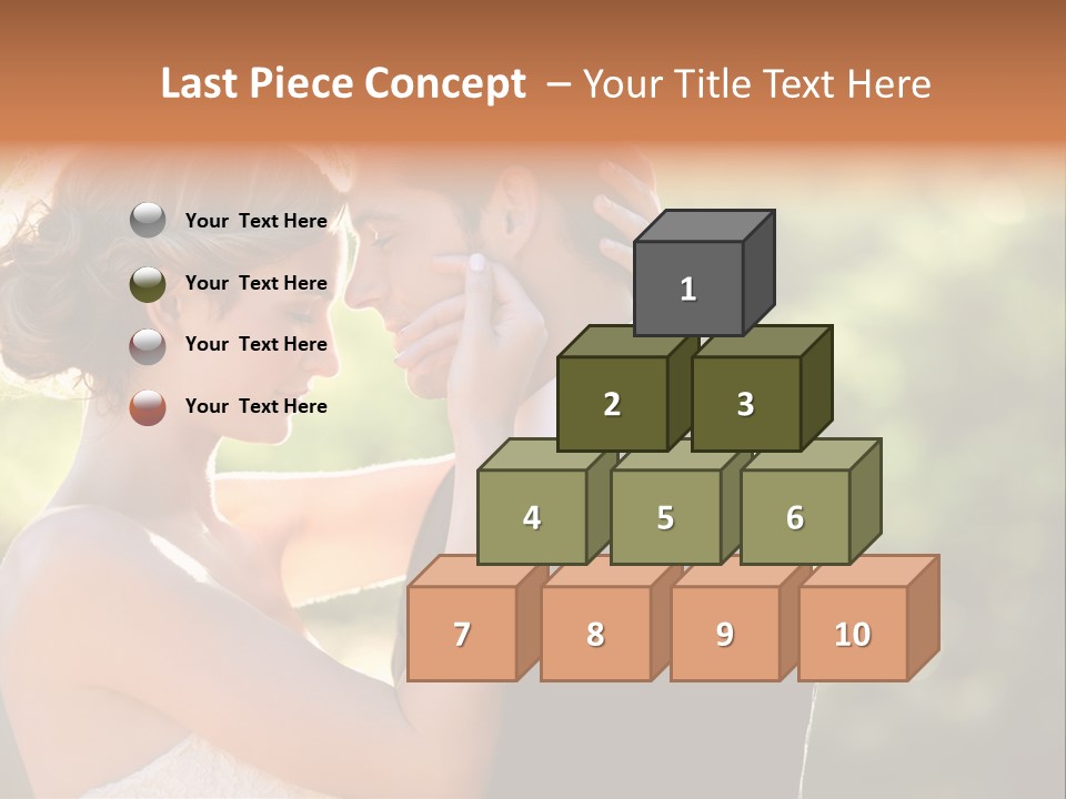 Lovely Bride Close PowerPoint Template