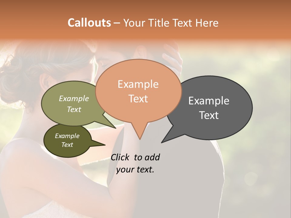 Lovely Bride Close PowerPoint Template