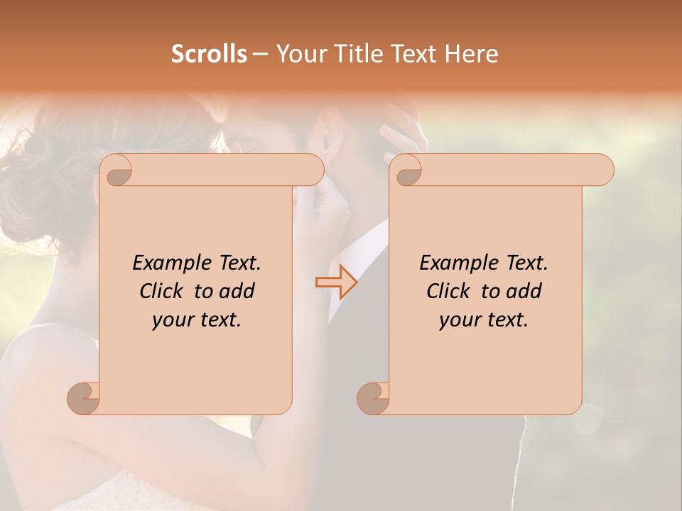 Lovely Bride Close PowerPoint Template