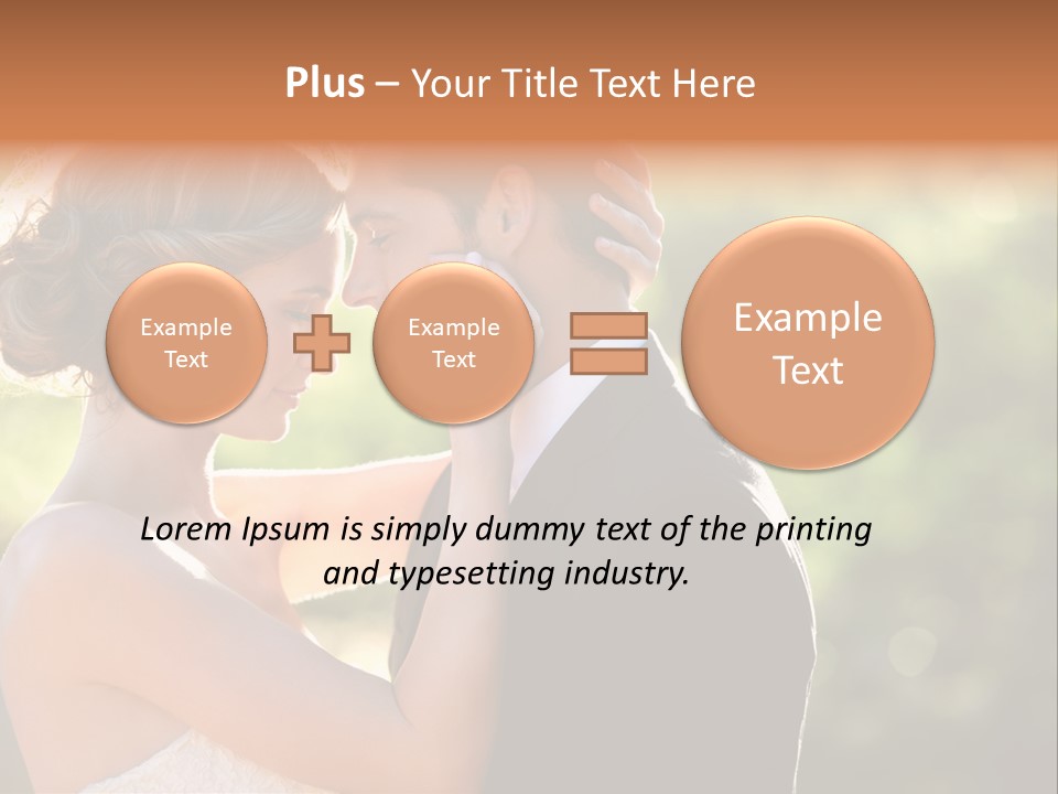 Lovely Bride Close PowerPoint Template