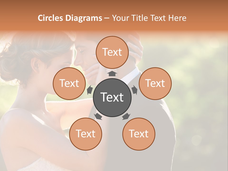 Lovely Bride Close PowerPoint Template