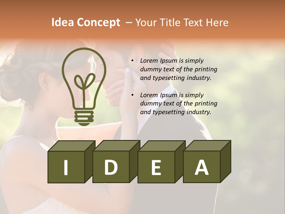 Lovely Bride Close PowerPoint Template