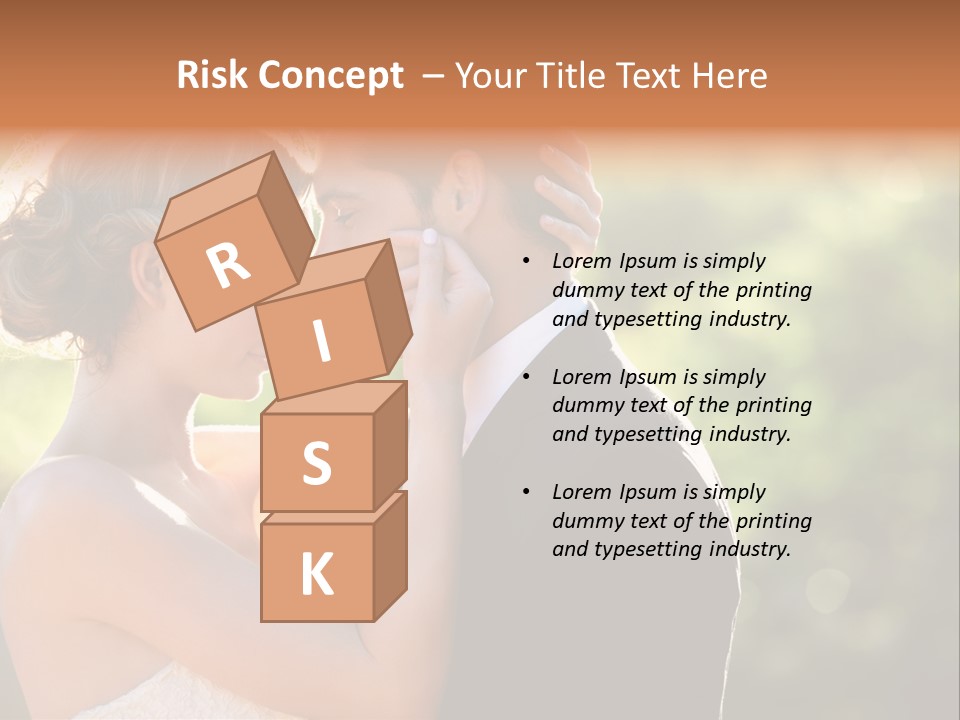 Lovely Bride Close PowerPoint Template