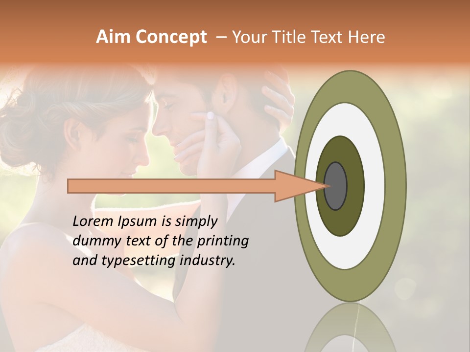 Lovely Bride Close PowerPoint Template