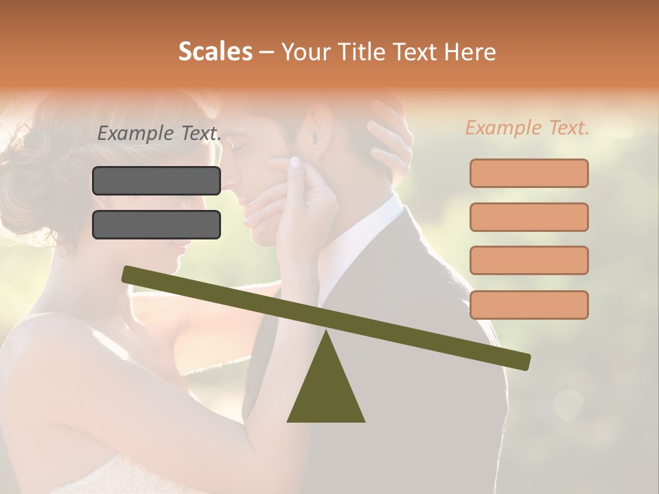 Lovely Bride Close PowerPoint Template