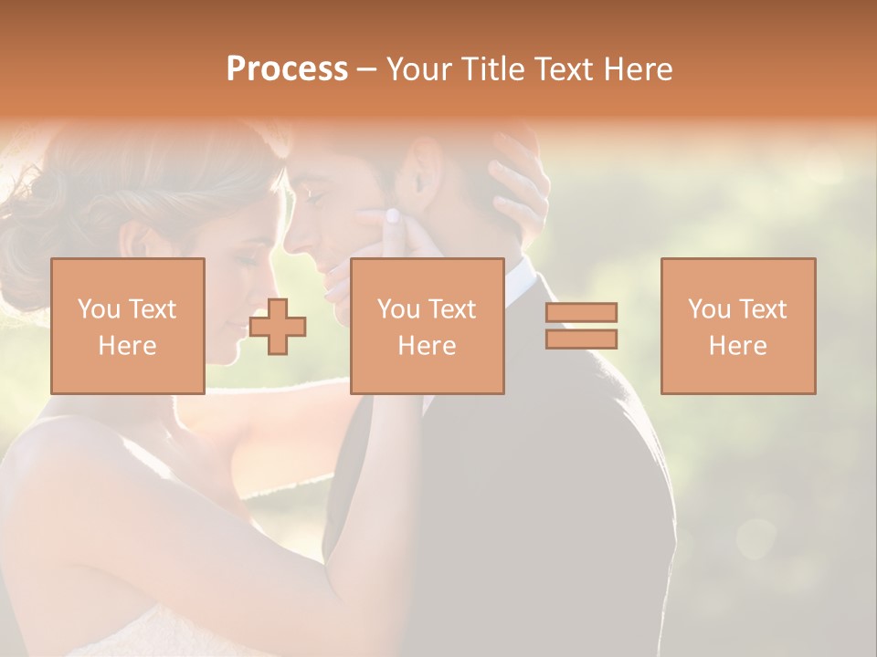 Lovely Bride Close PowerPoint Template