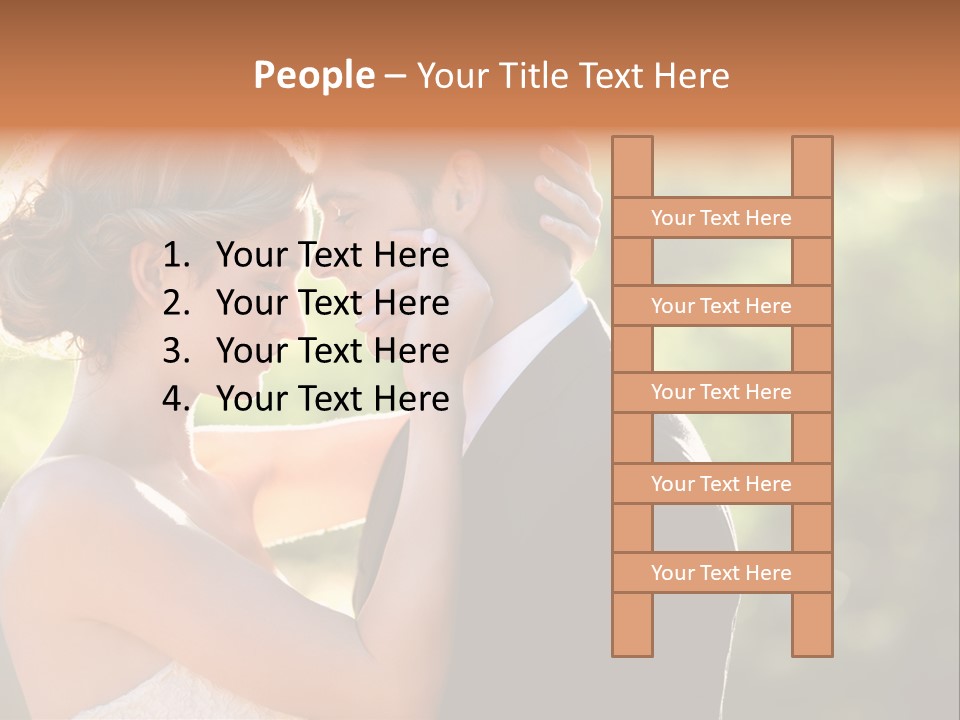 Lovely Bride Close PowerPoint Template