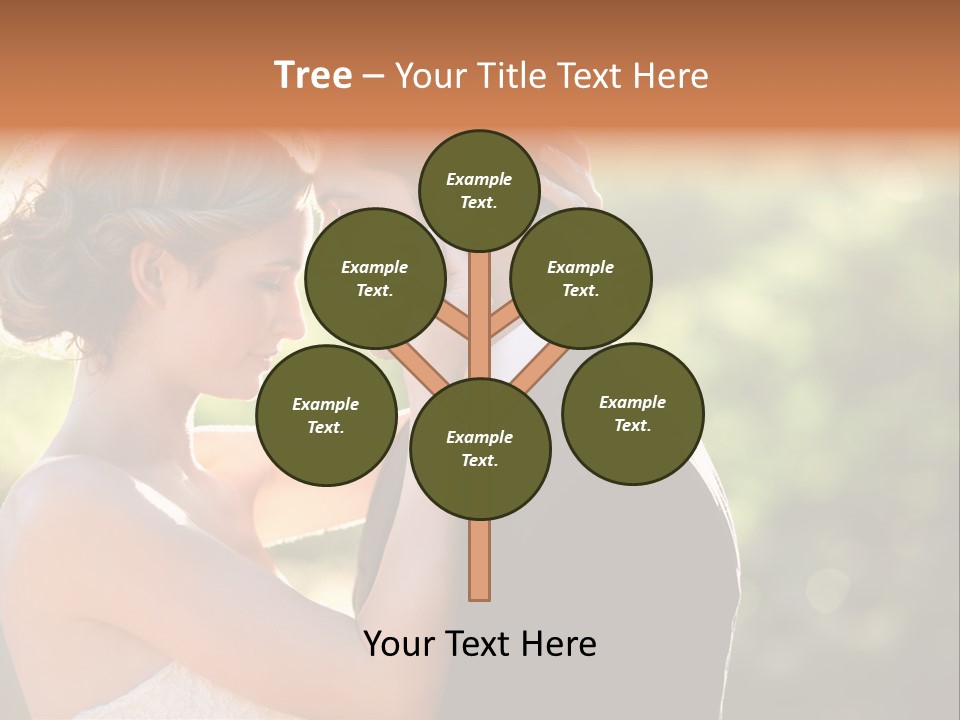 Lovely Bride Close PowerPoint Template