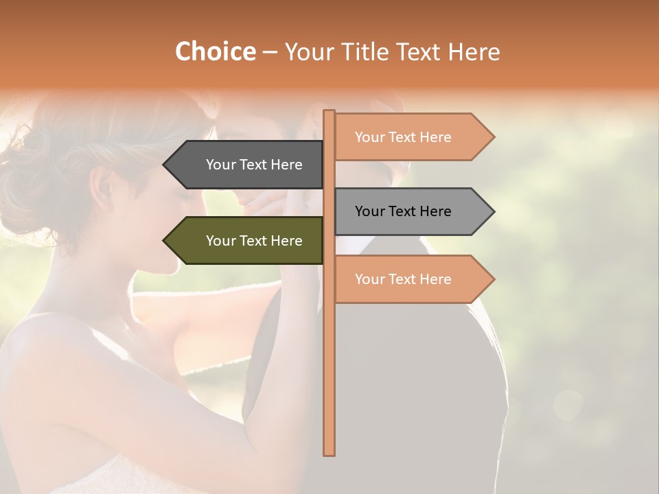 Lovely Bride Close PowerPoint Template