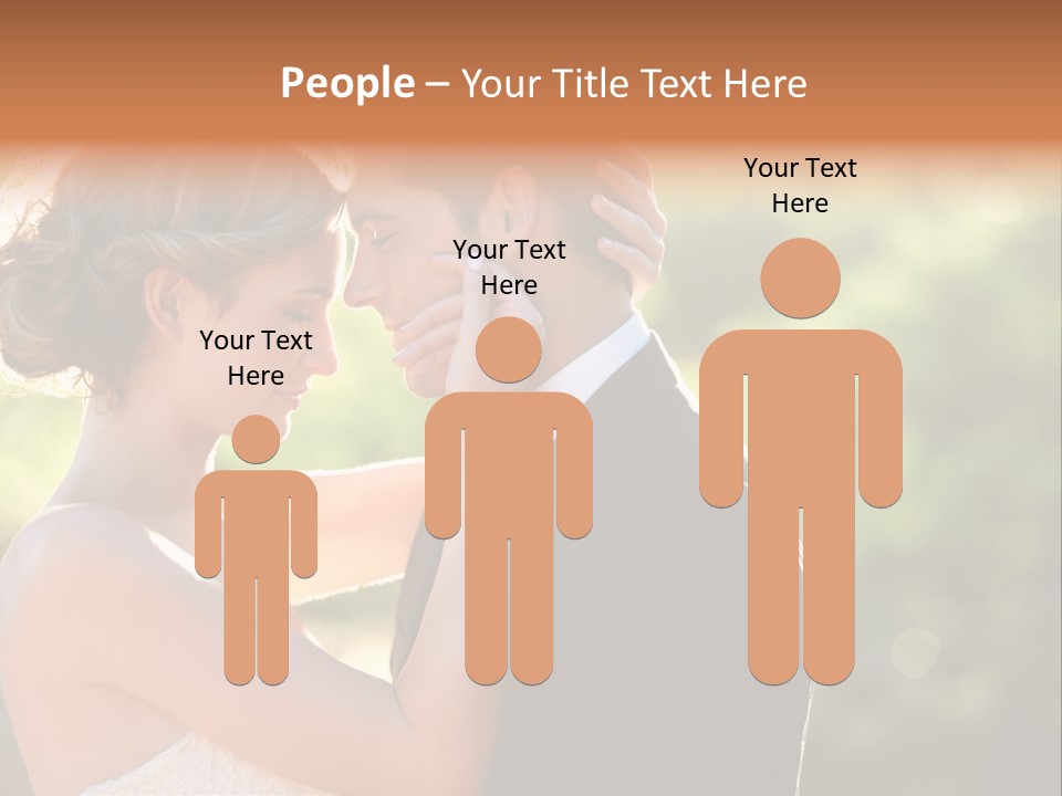 Lovely Bride Close PowerPoint Template