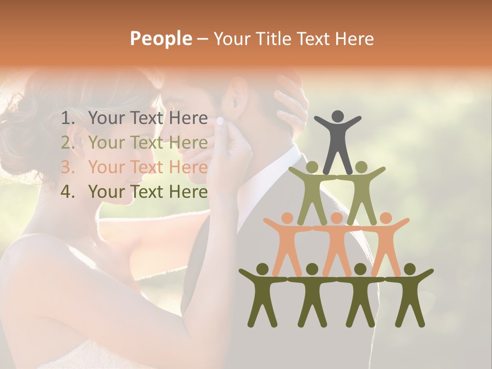 Lovely Bride Close PowerPoint Template