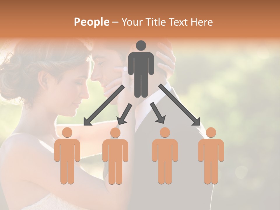 Lovely Bride Close PowerPoint Template