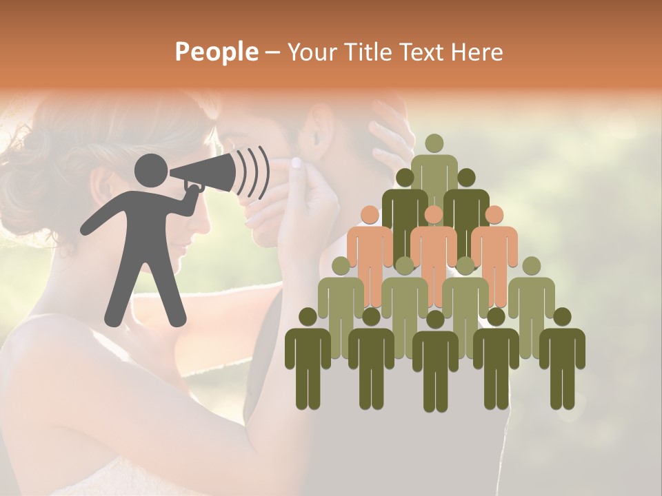 Lovely Bride Close PowerPoint Template