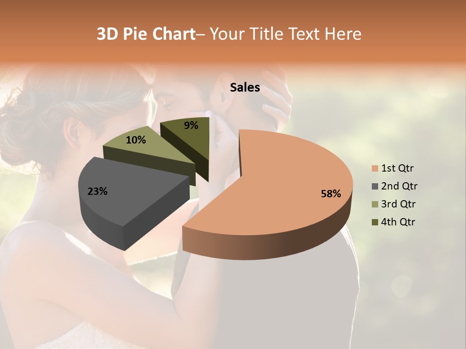 Lovely Bride Close PowerPoint Template