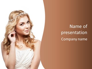 Bride Elegance Closeup PowerPoint Template