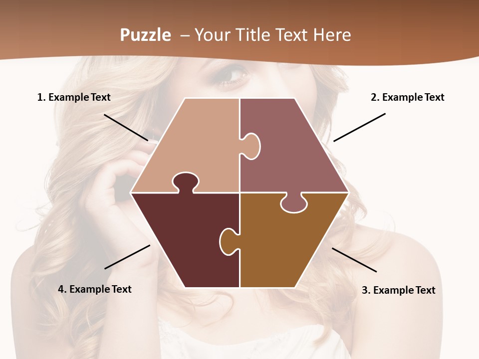 Bride Elegance Closeup PowerPoint Template