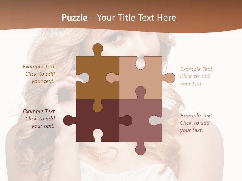 Bride Elegance Closeup PowerPoint Template