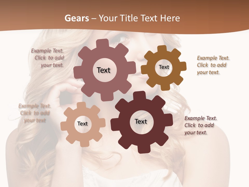 Bride Elegance Closeup PowerPoint Template