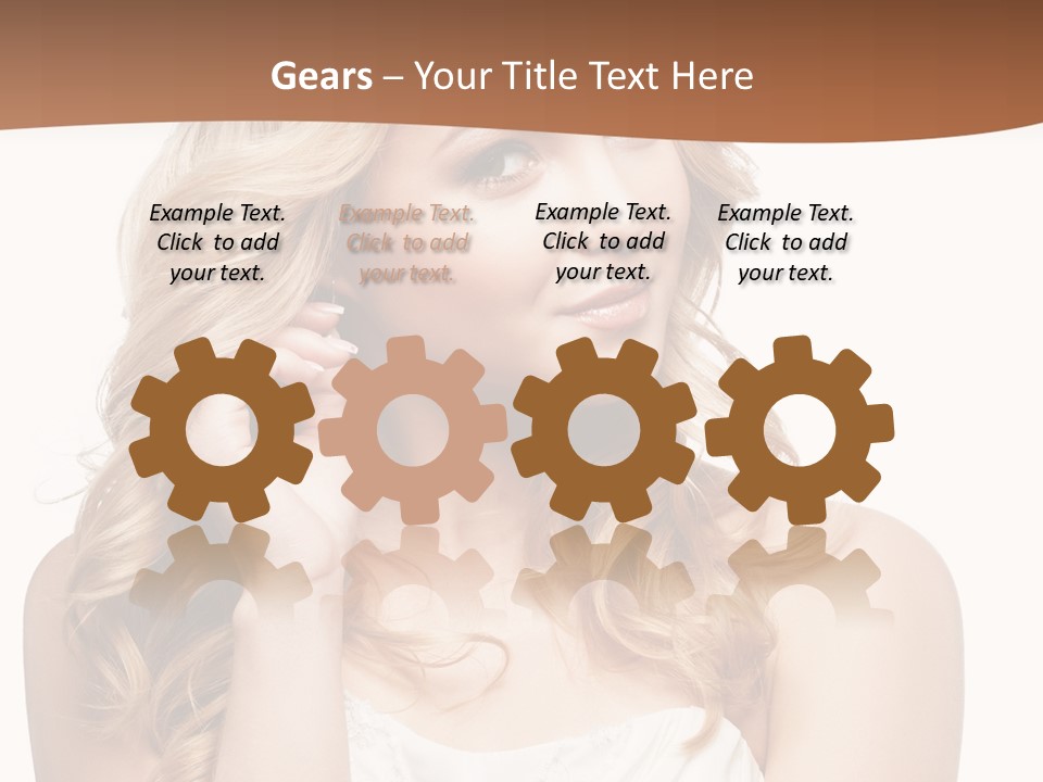 Bride Elegance Closeup PowerPoint Template