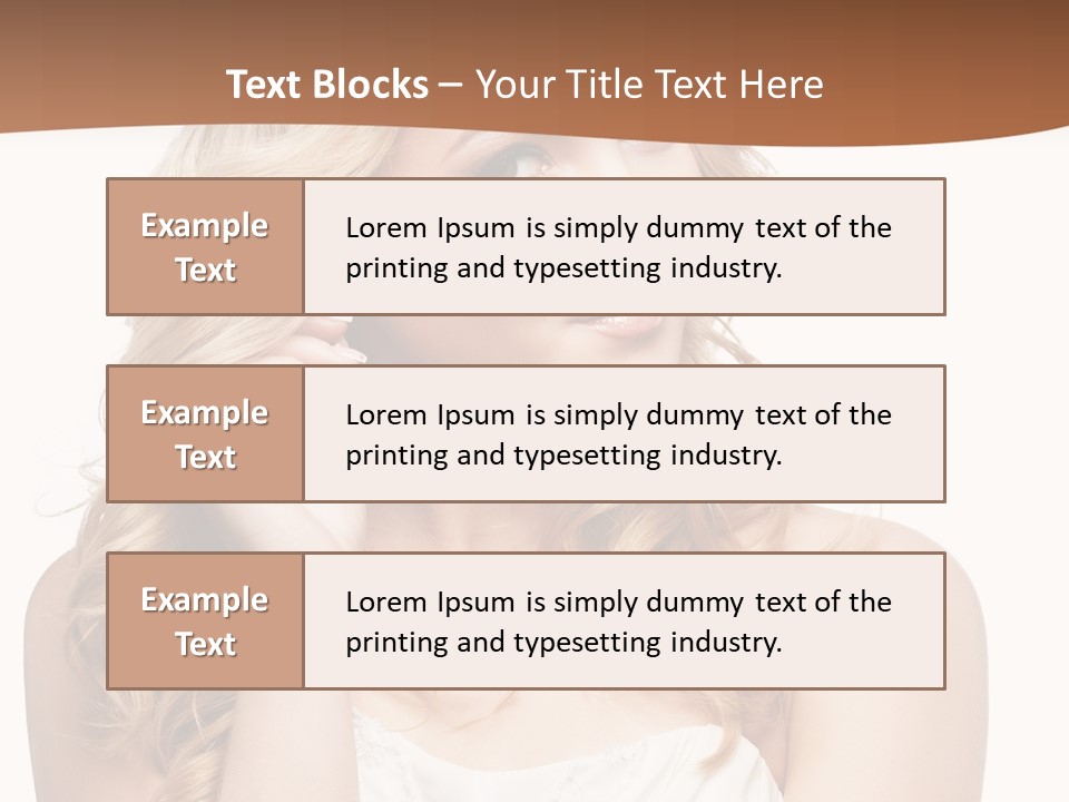 Bride Elegance Closeup PowerPoint Template