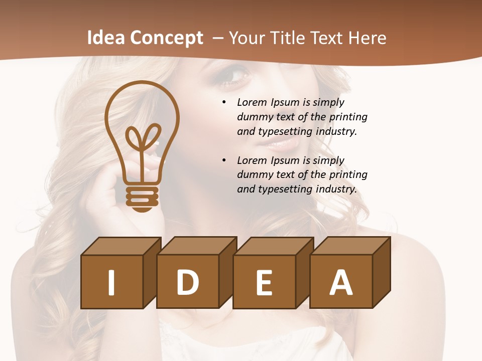 Bride Elegance Closeup PowerPoint Template