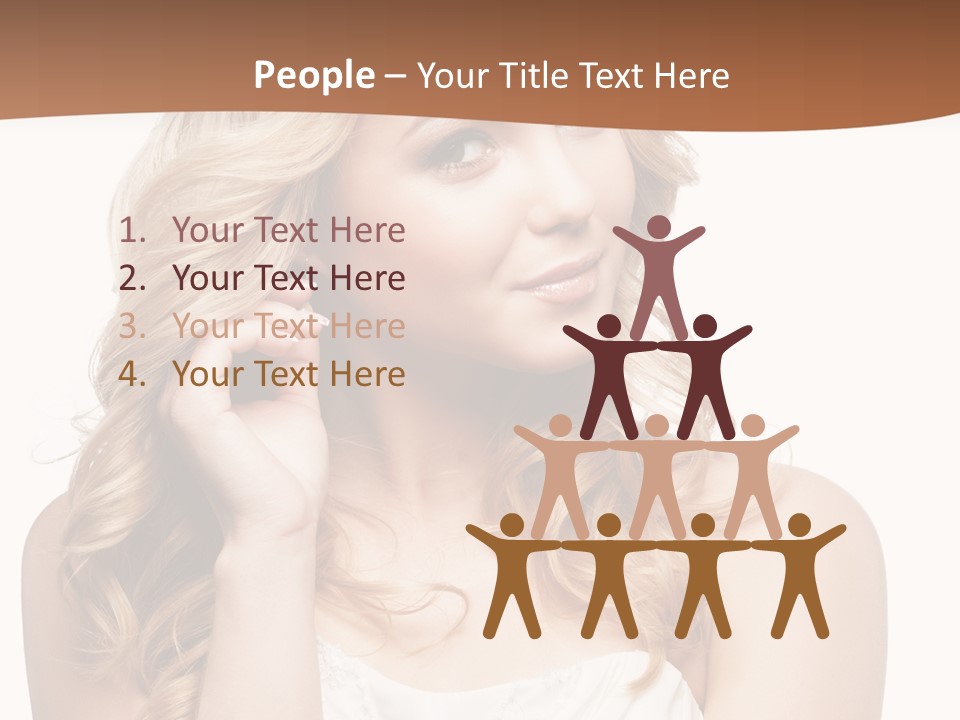 Bride Elegance Closeup PowerPoint Template