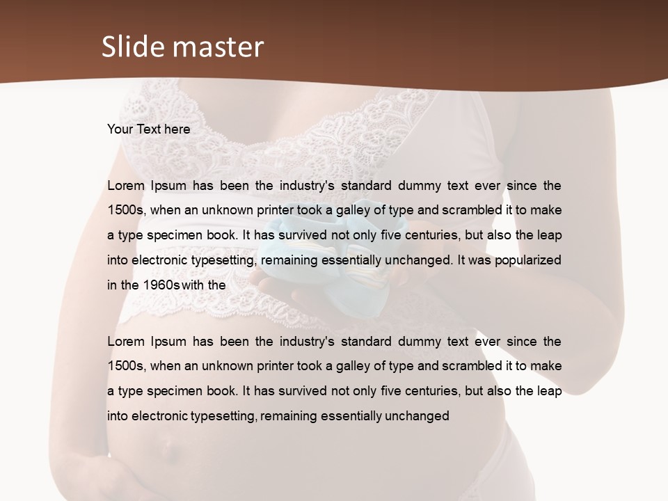 Bootees Navel Pregnancy PowerPoint Template