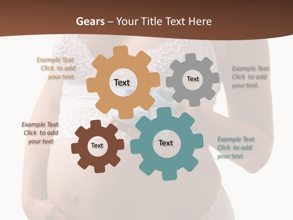 Bootees Navel Pregnancy PowerPoint Template