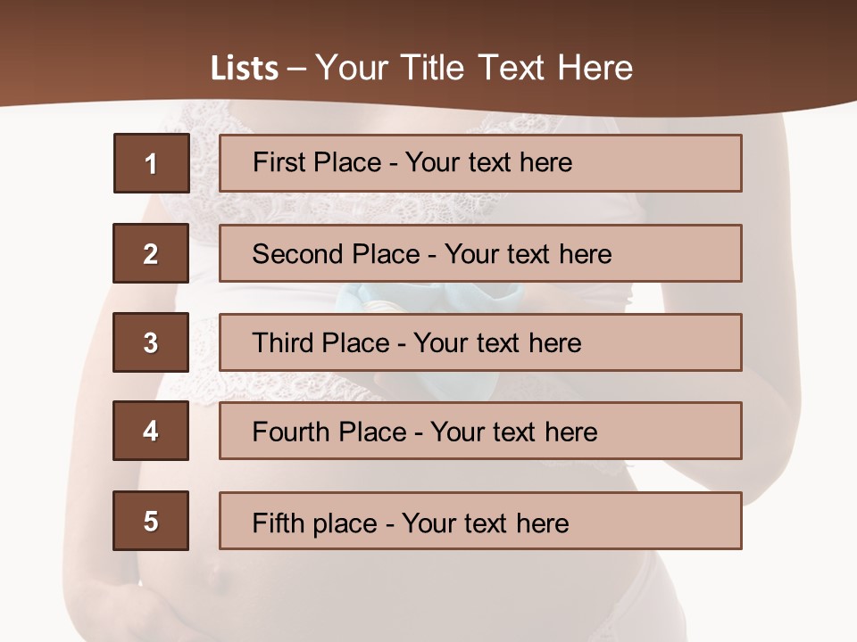 Bootees Navel Pregnancy PowerPoint Template