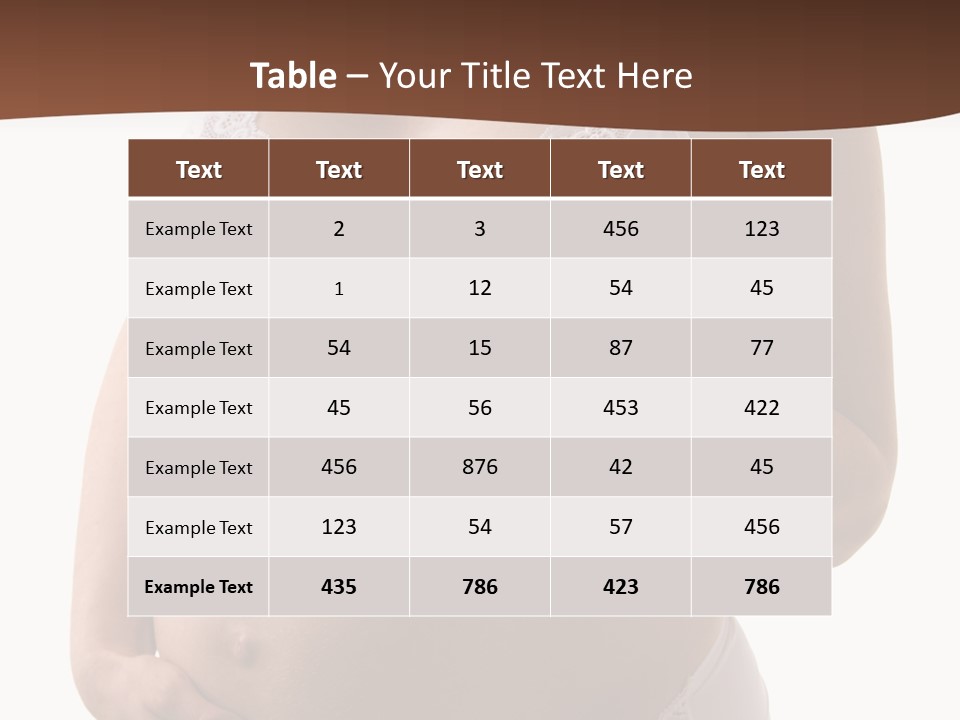 Bootees Navel Pregnancy PowerPoint Template