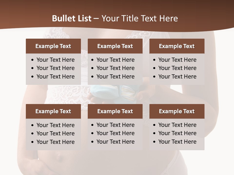 Bootees Navel Pregnancy PowerPoint Template