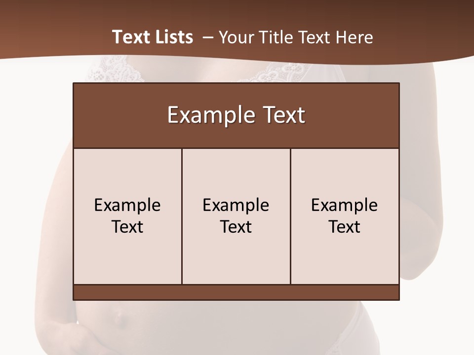 Bootees Navel Pregnancy PowerPoint Template