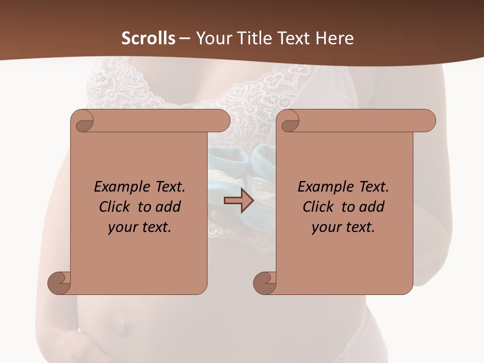 Bootees Navel Pregnancy PowerPoint Template