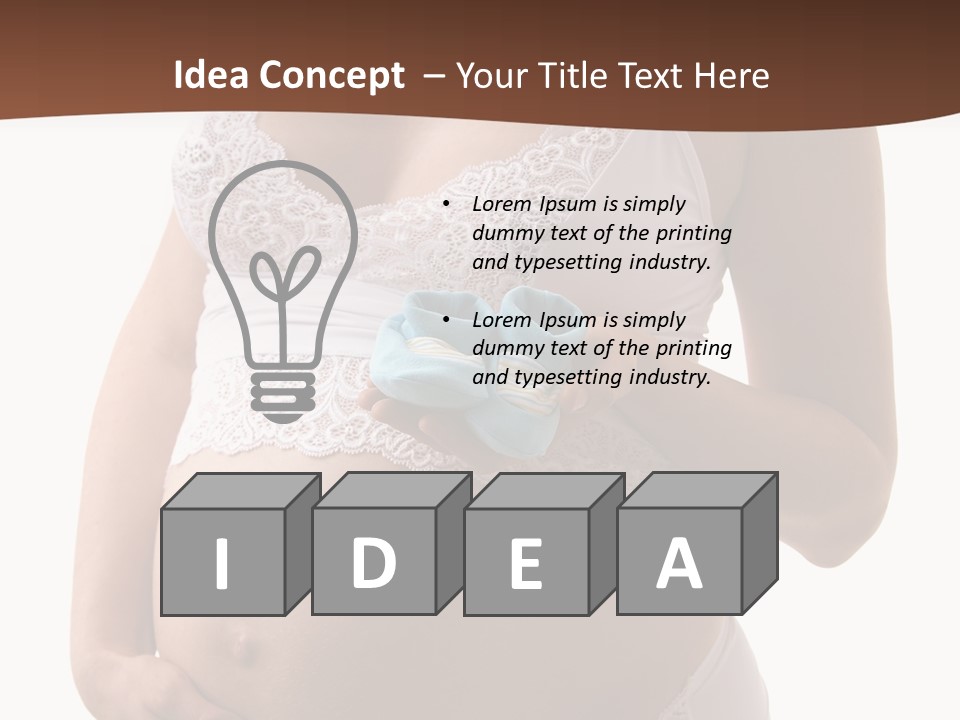 Bootees Navel Pregnancy PowerPoint Template