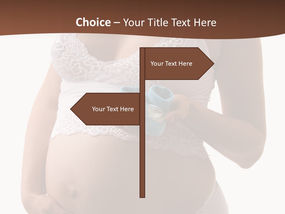 Bootees Navel Pregnancy PowerPoint Template