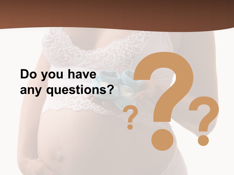 Bootees Navel Pregnancy PowerPoint Template