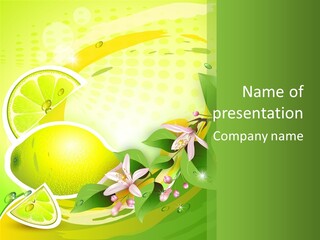 Health Summer Flowers PowerPoint Template