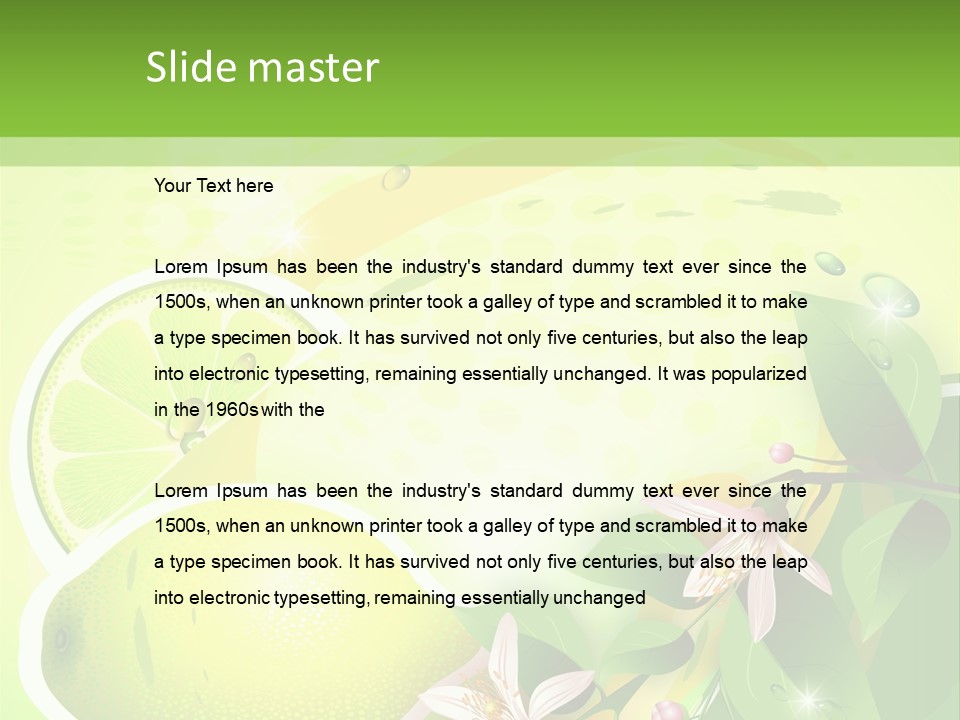 Health Summer Flowers PowerPoint Template