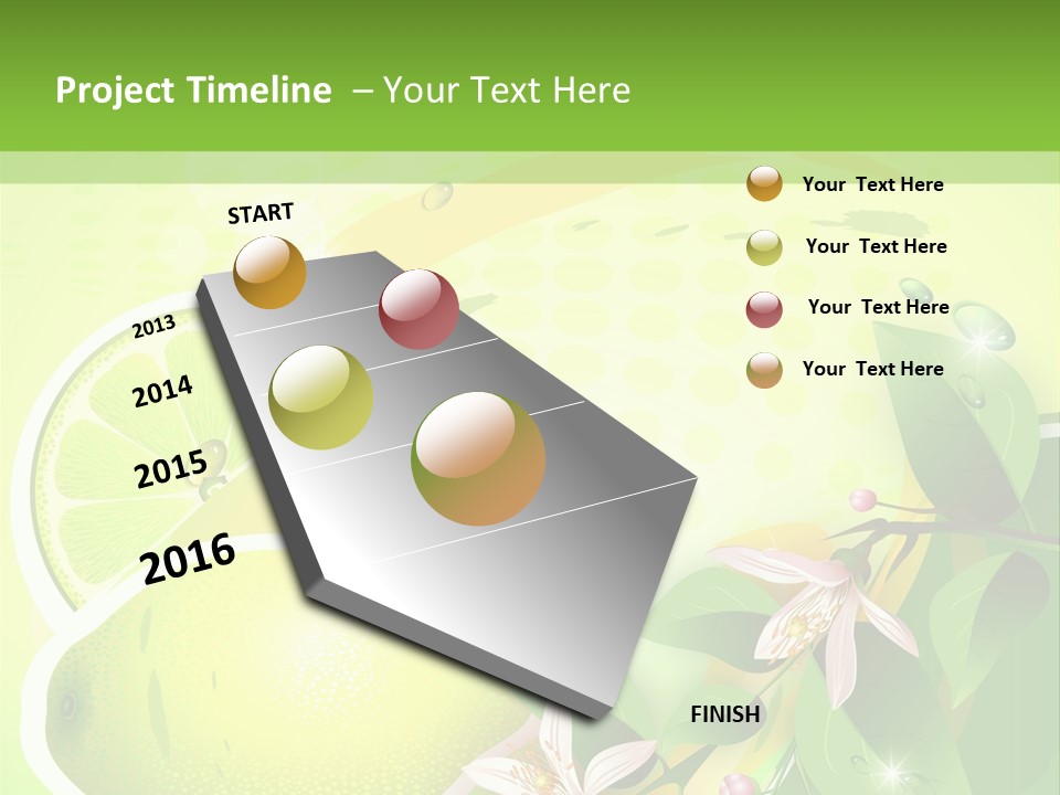 Health Summer Flowers PowerPoint Template