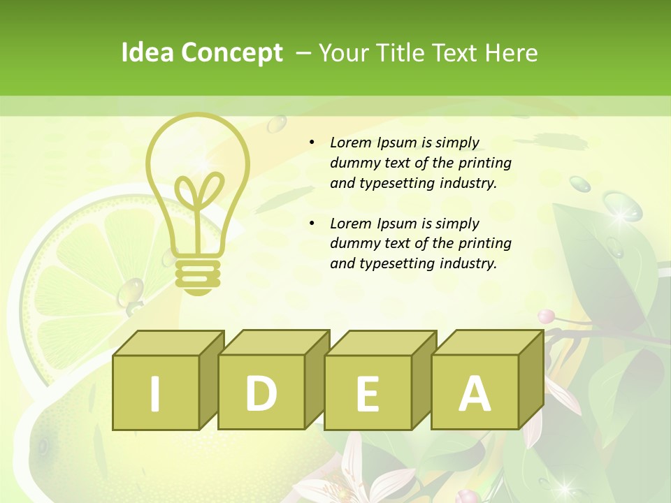 Health Summer Flowers PowerPoint Template