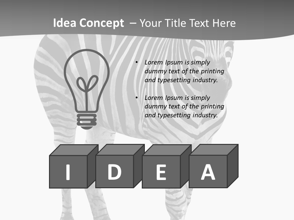 Beauty Zebra Mammal PowerPoint Template